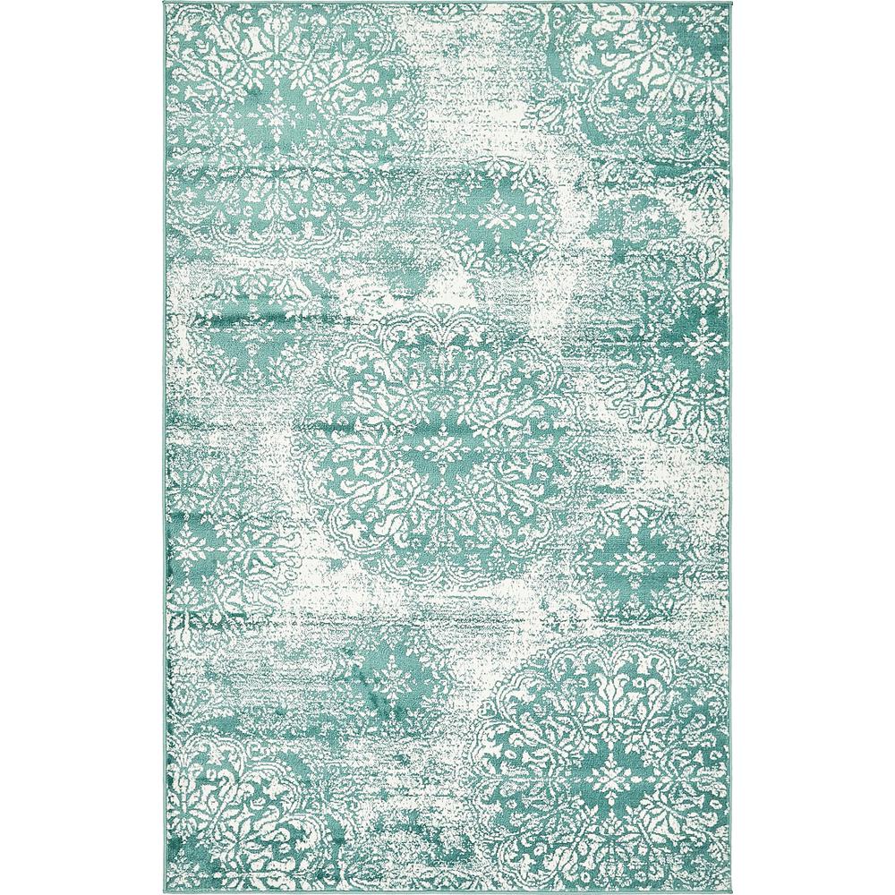 Grand Sofia Rug, Turquoise (5' 0 x 8' 0). Picture 1