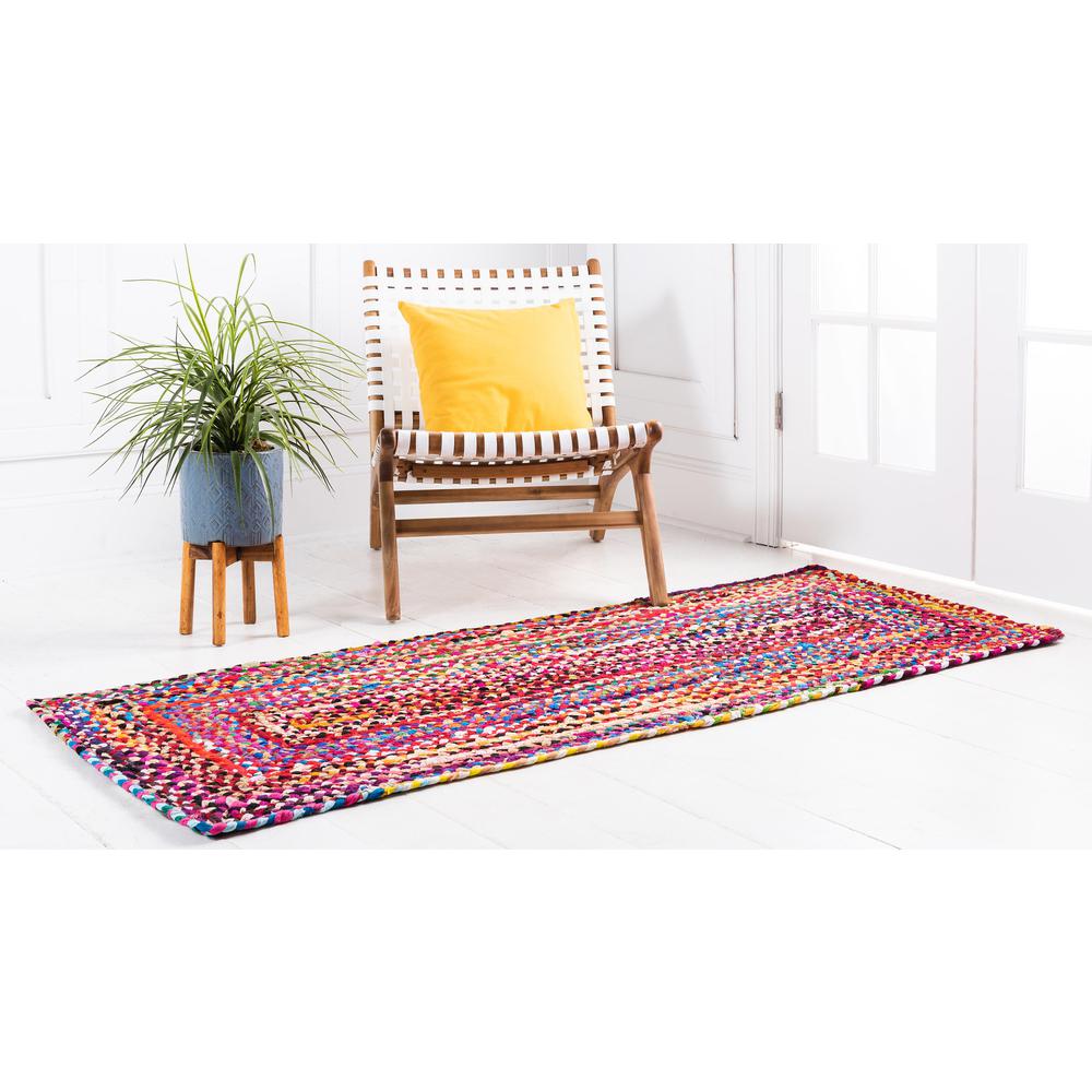 Braided Chindi Rug, Multi (2' 6 x 6' 0). Picture 3