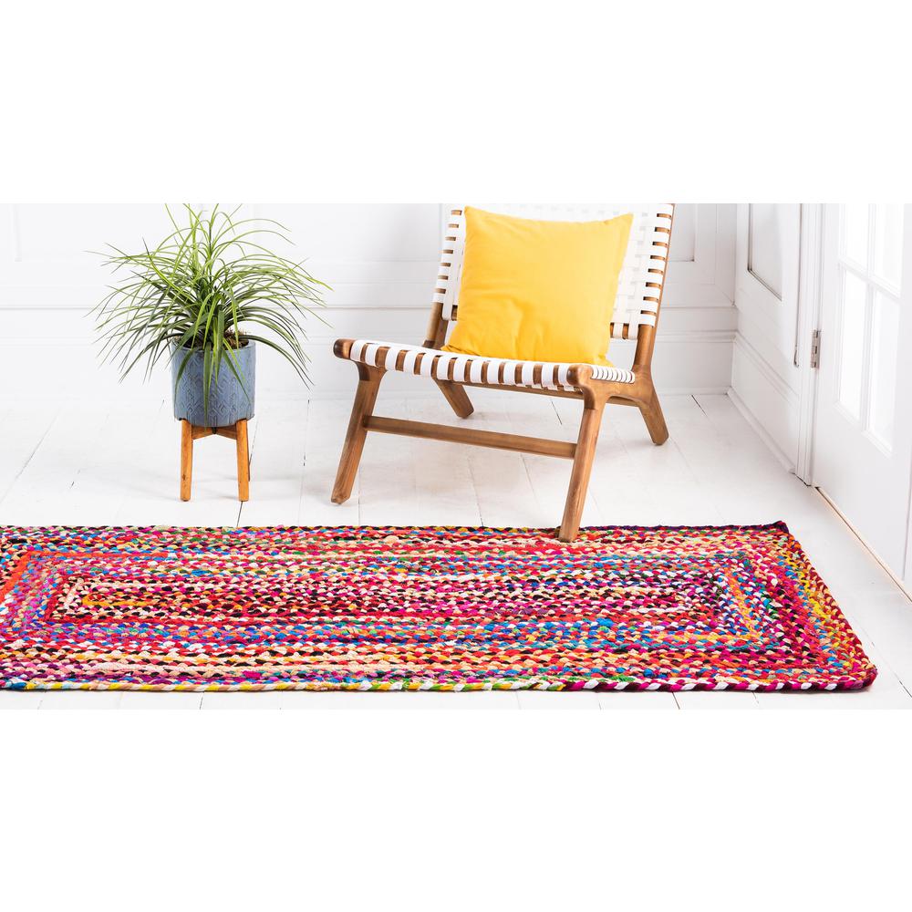 Braided Chindi Rug, Multi (2' 6 x 6' 0). Picture 4