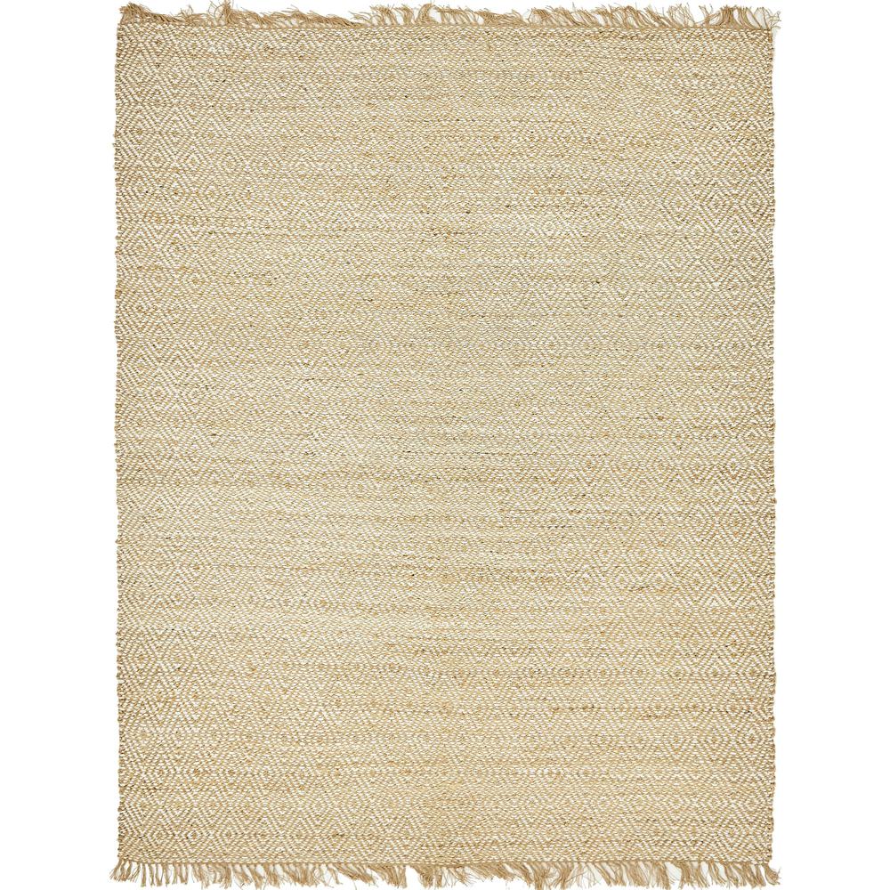 Assam Braided Jute Rug, Natural/Ivory (8' 0 x 10' 0). Picture 1