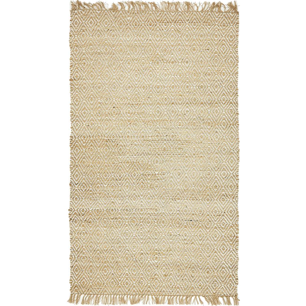 Assam Braided Jute Rug, Natural/Ivory (5' 0 x 8' 0). Picture 1