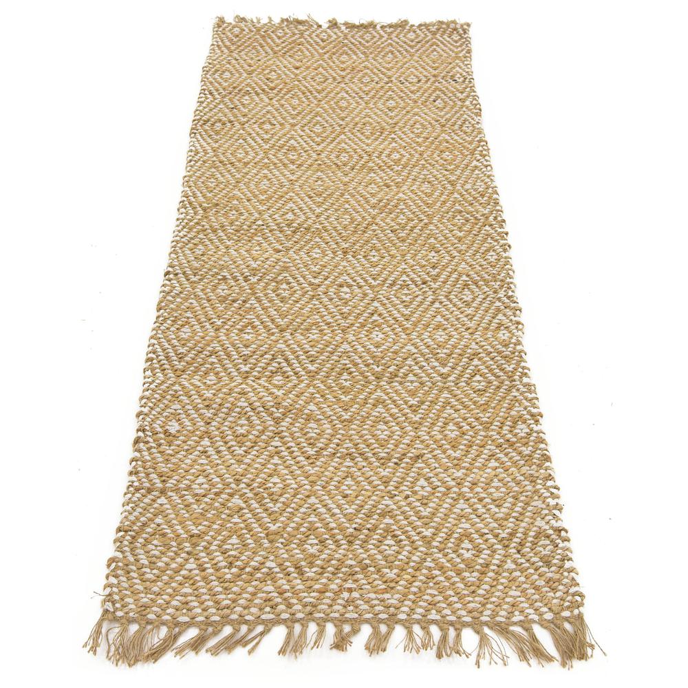 Assam Braided Jute Rug, Natural/Ivory (2' 6 x 6' 0). Picture 4