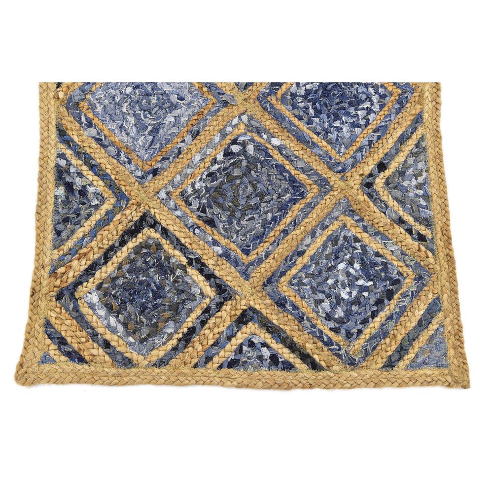 Bengal Braided Jute Rug, Blue (2' 6 x 6' 0). Picture 6