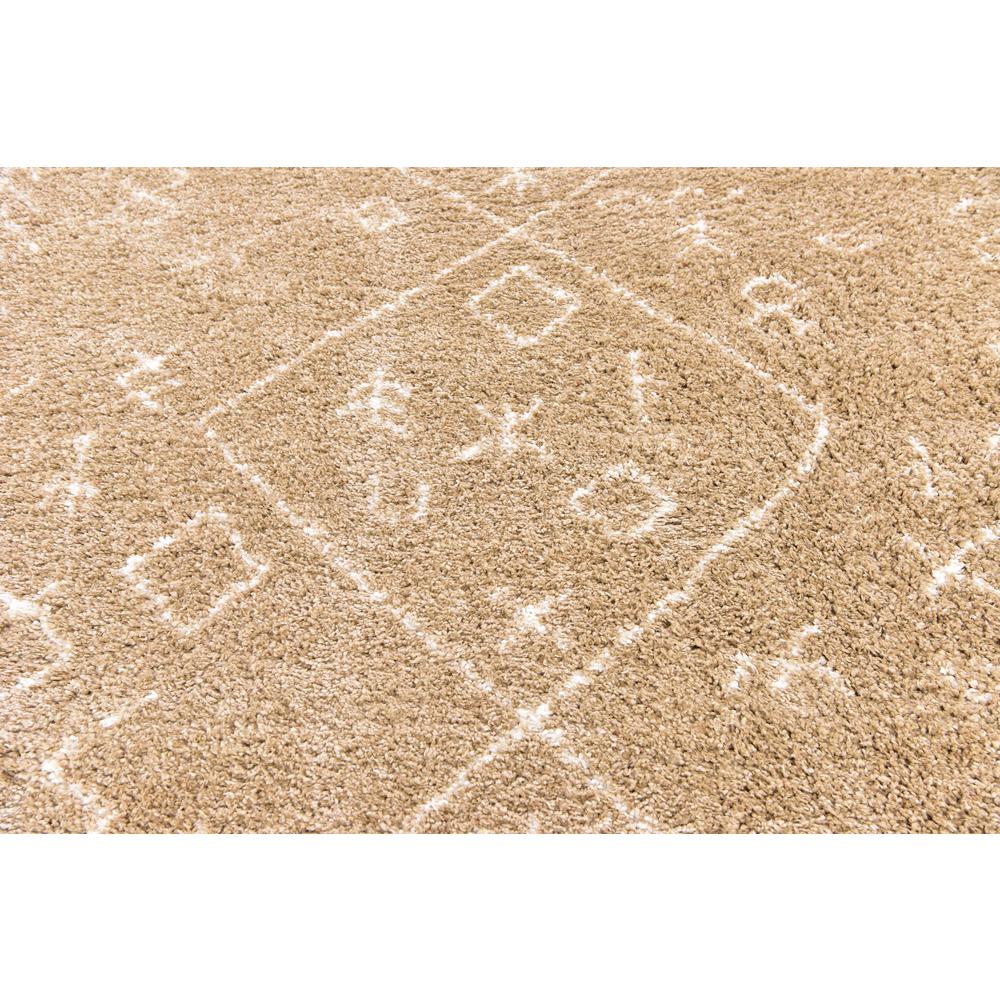 Tribal Rabat Shag Rug, Taupe (8' 0 x 10' 0). Picture 5
