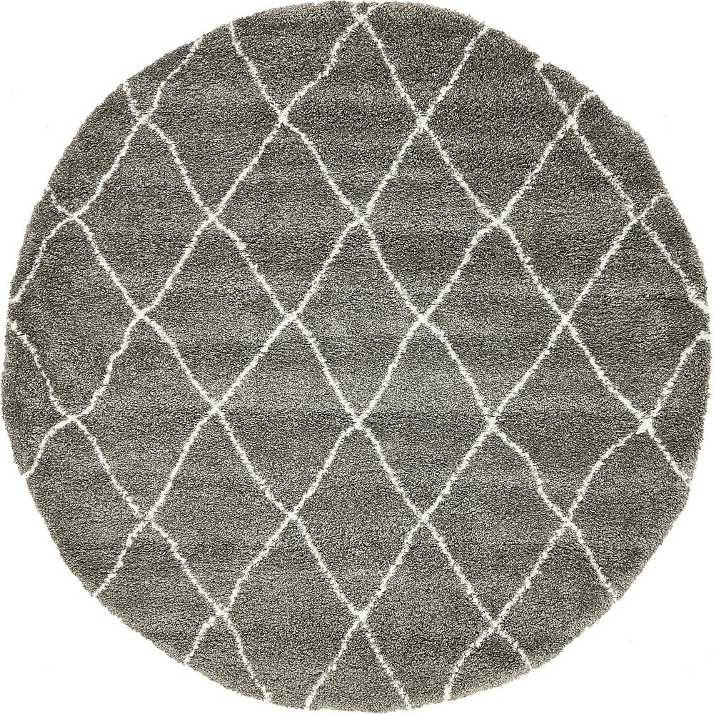 Trellis Rabat Shag Rug, Gray (8' 0 x 8' 0). Picture 1
