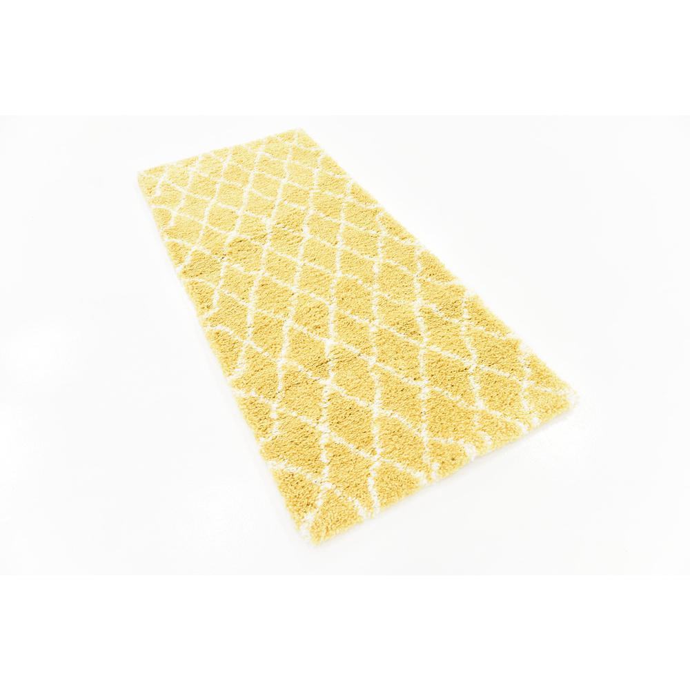 Trellis Rabat Shag Rug, Yellow (2' 7 x 6' 0). Picture 3