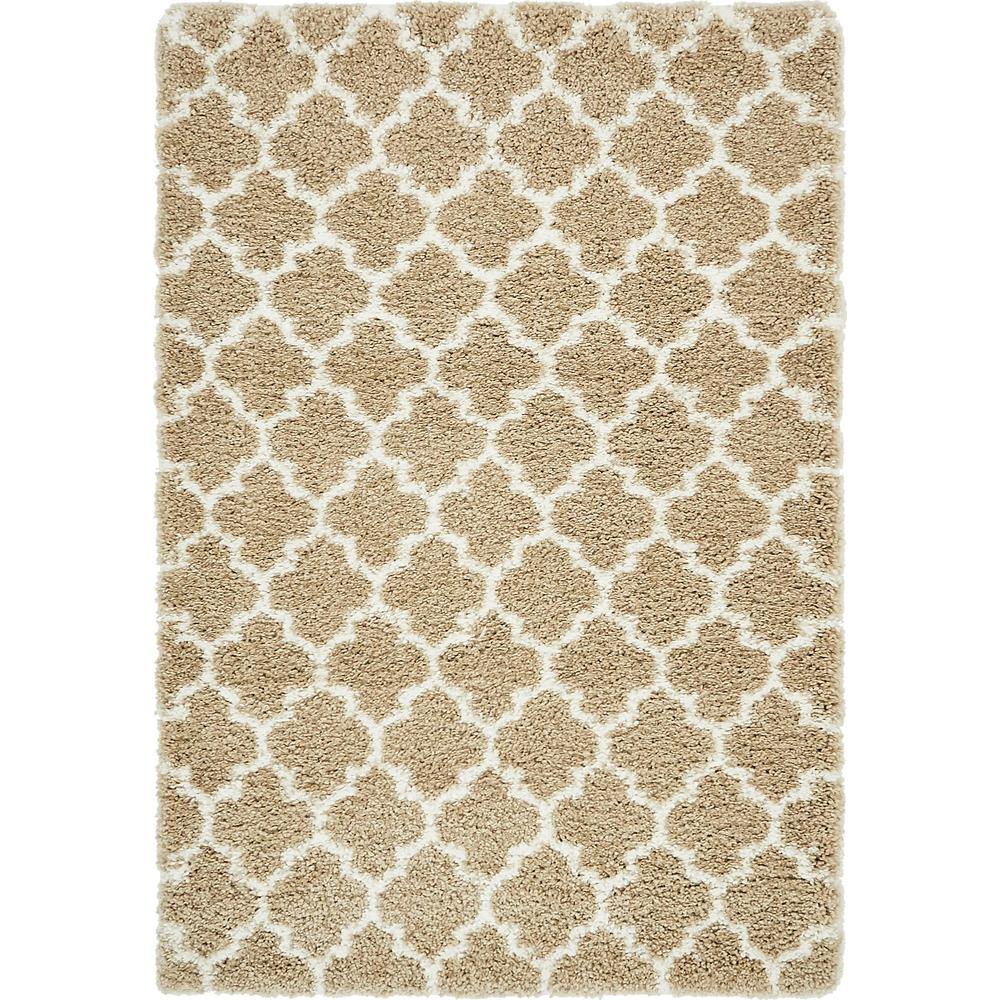 Marble Rabat Shag Rug, Taupe (4' 0 x 6' 0). Picture 1