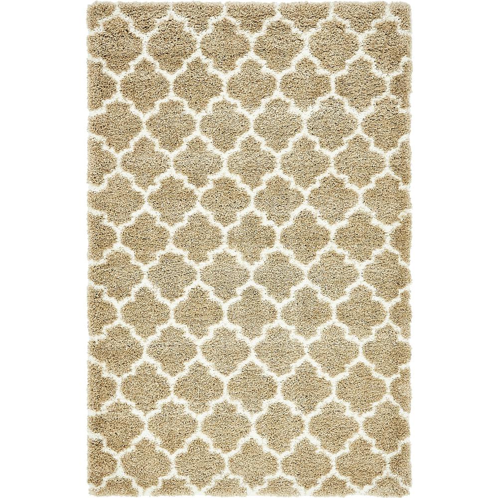 Marble Rabat Shag Rug, Taupe (5' 0 x 8' 0). Picture 1