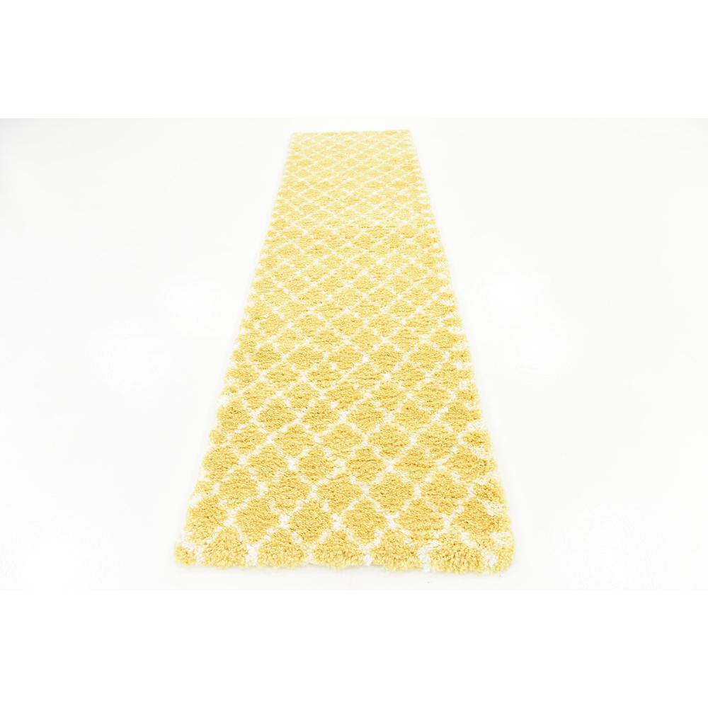 Marble Rabat Shag Rug, Yellow (2' 7 x 10' 0). Picture 4