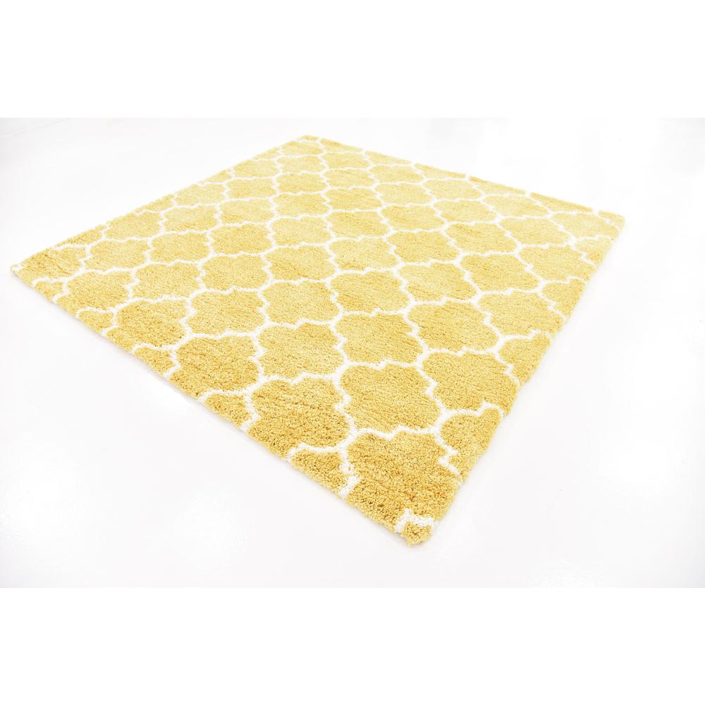 Marble Rabat Shag Rug, Yellow (8' 0 x 8' 0). Picture 3