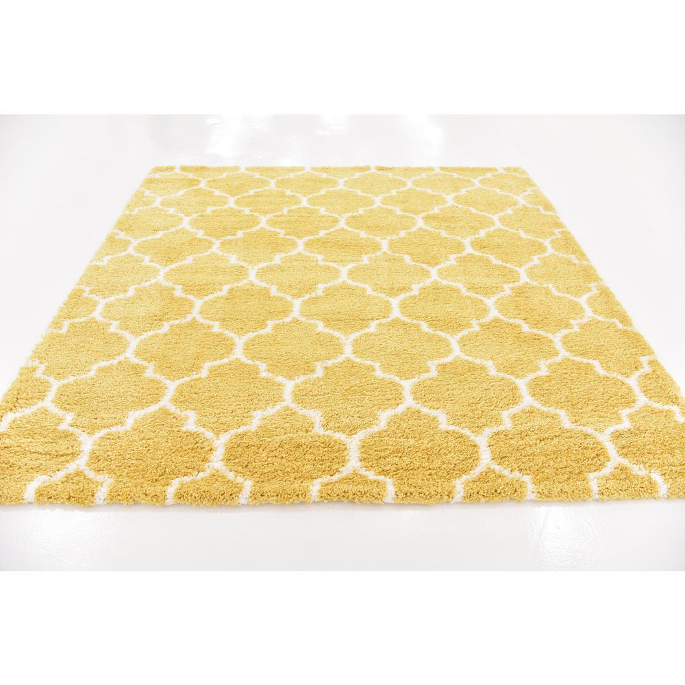 Marble Rabat Shag Rug, Yellow (8' 0 x 8' 0). Picture 4
