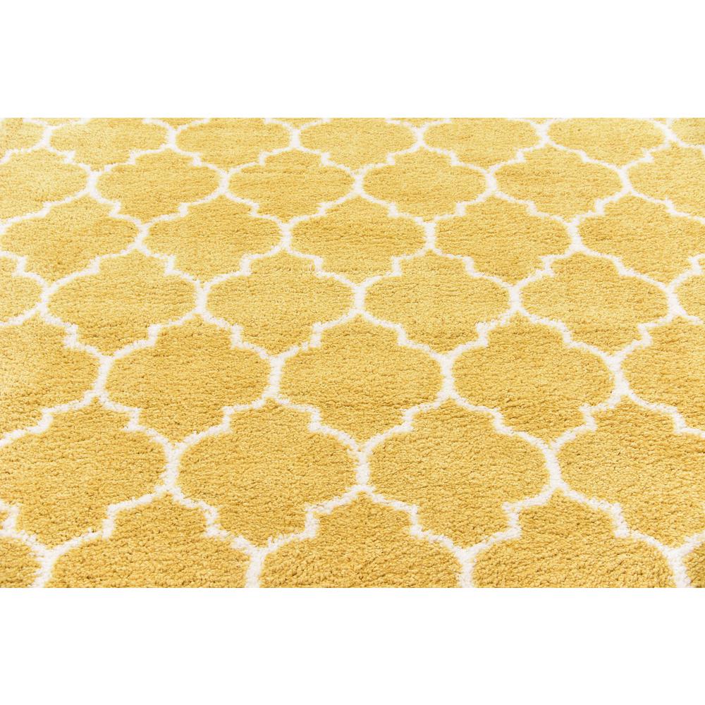 Marble Rabat Shag Rug, Yellow (8' 0 x 8' 0). Picture 5