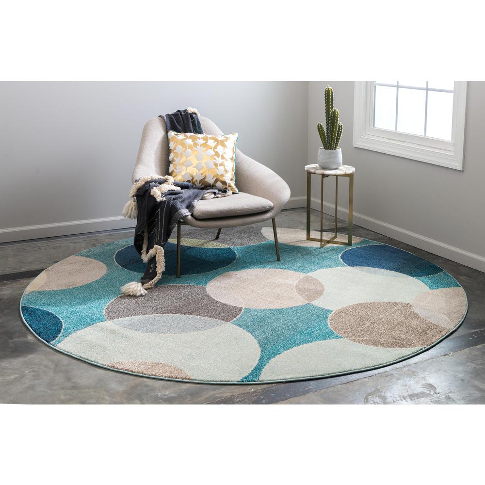 Seaside Chromatic Rug, Blue (8' 0 x 8' 0). Picture 3