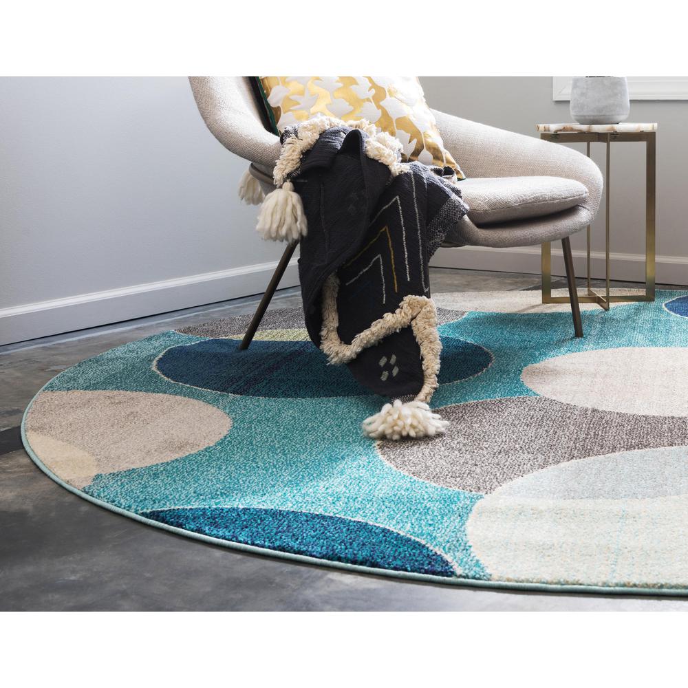 Seaside Chromatic Rug, Blue (8' 0 x 8' 0). Picture 4
