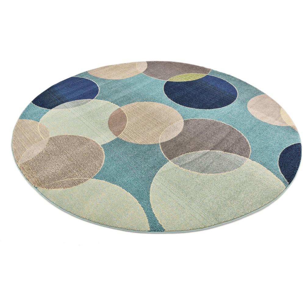 Seaside Chromatic Rug, Blue (8' 0 x 8' 0). Picture 6
