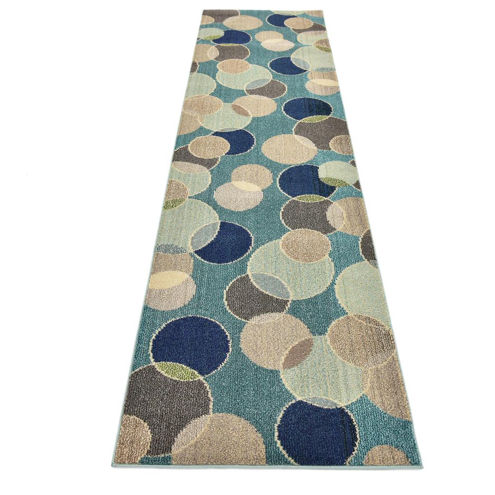 Seaside Chromatic Rug, Blue (2' 7 x 10' 0). Picture 4