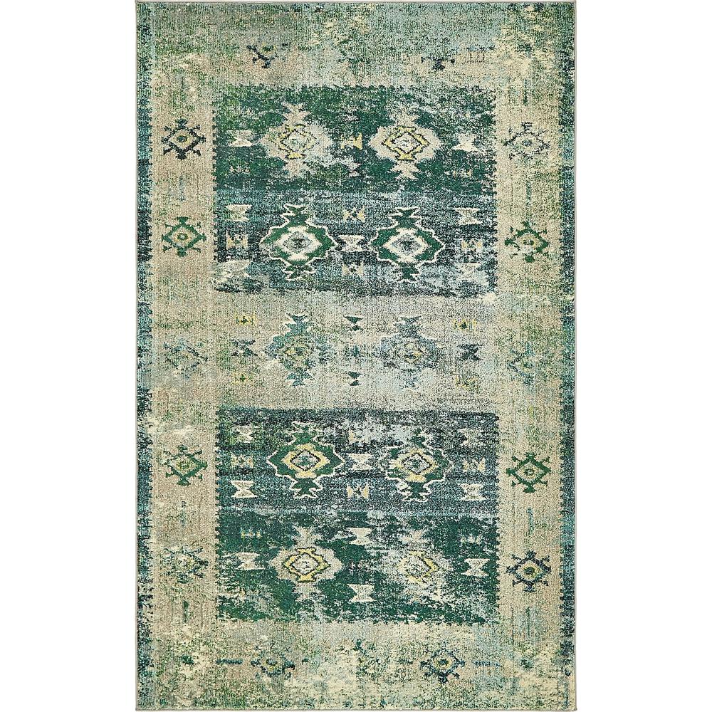 Monterey Empire Rug, Green (5' 0 x 8' 0). Picture 1