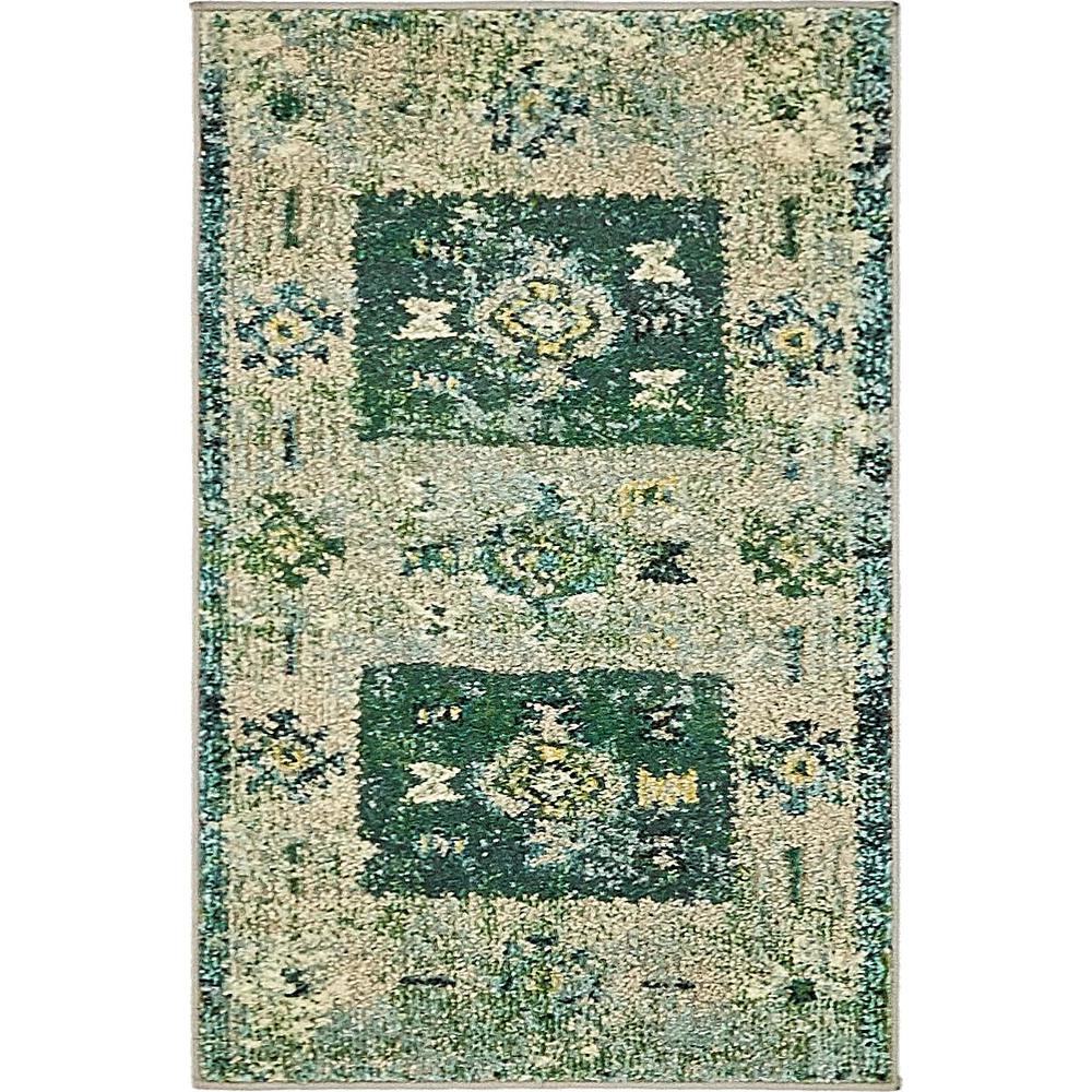 Monterey Empire Rug, Green (2' 0 x 3' 0). Picture 1