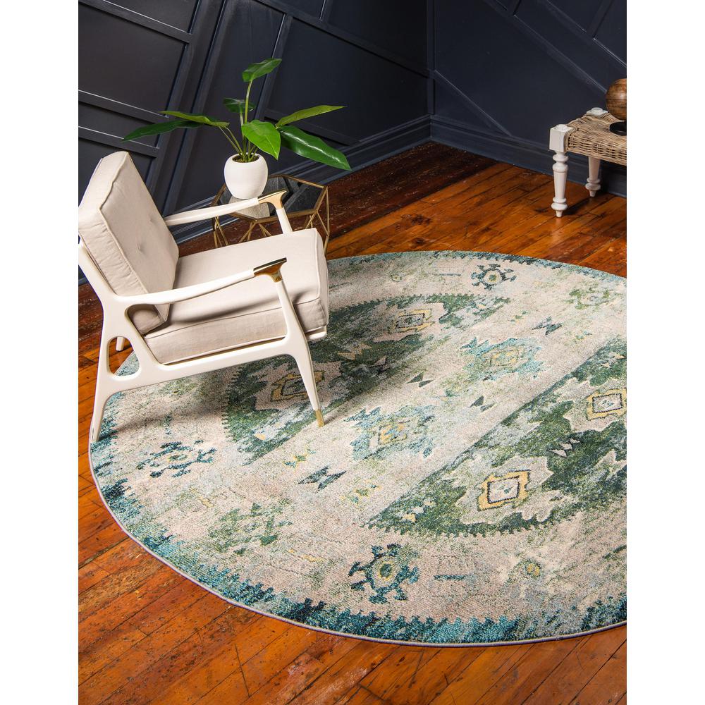 Monterey Empire Rug, Green (8' 0 x 8' 0). Picture 2