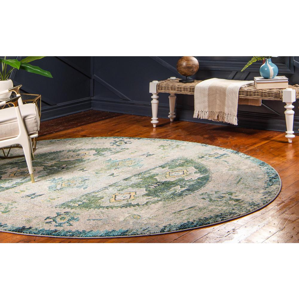 Monterey Empire Rug, Green (8' 0 x 8' 0). Picture 3