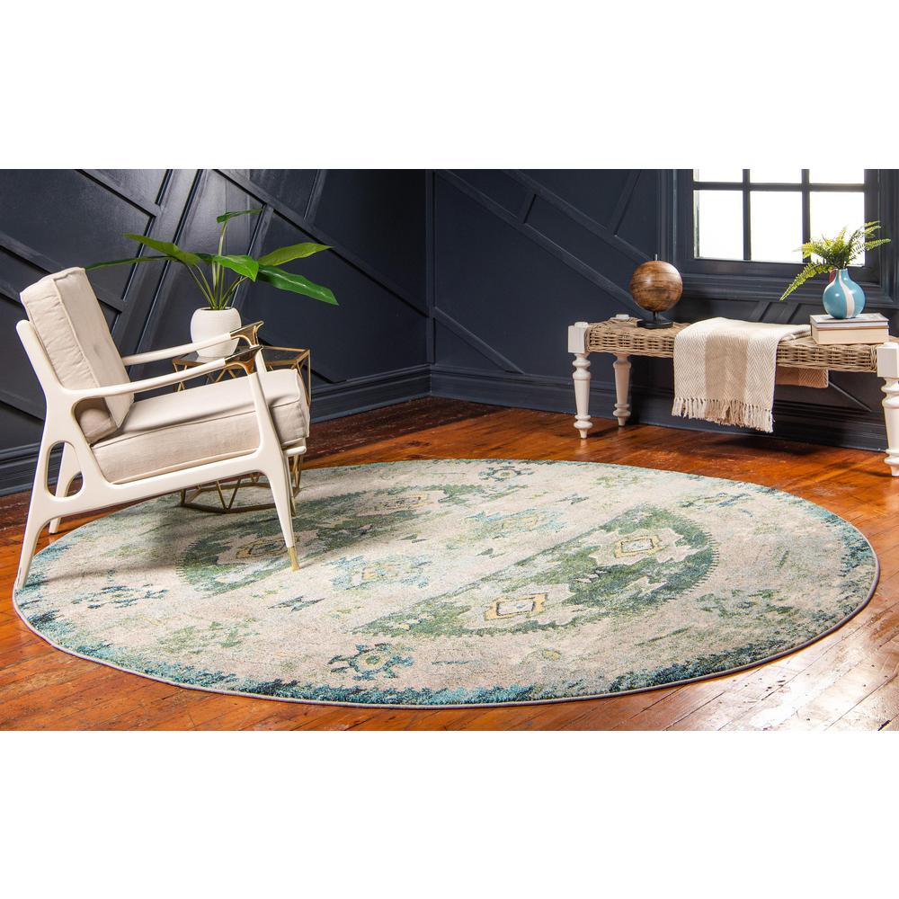 Monterey Empire Rug, Green (8' 0 x 8' 0). Picture 4