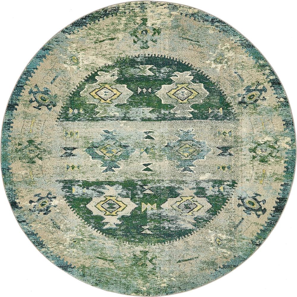 Monterey Empire Rug, Green (8' 0 x 8' 0). Picture 1