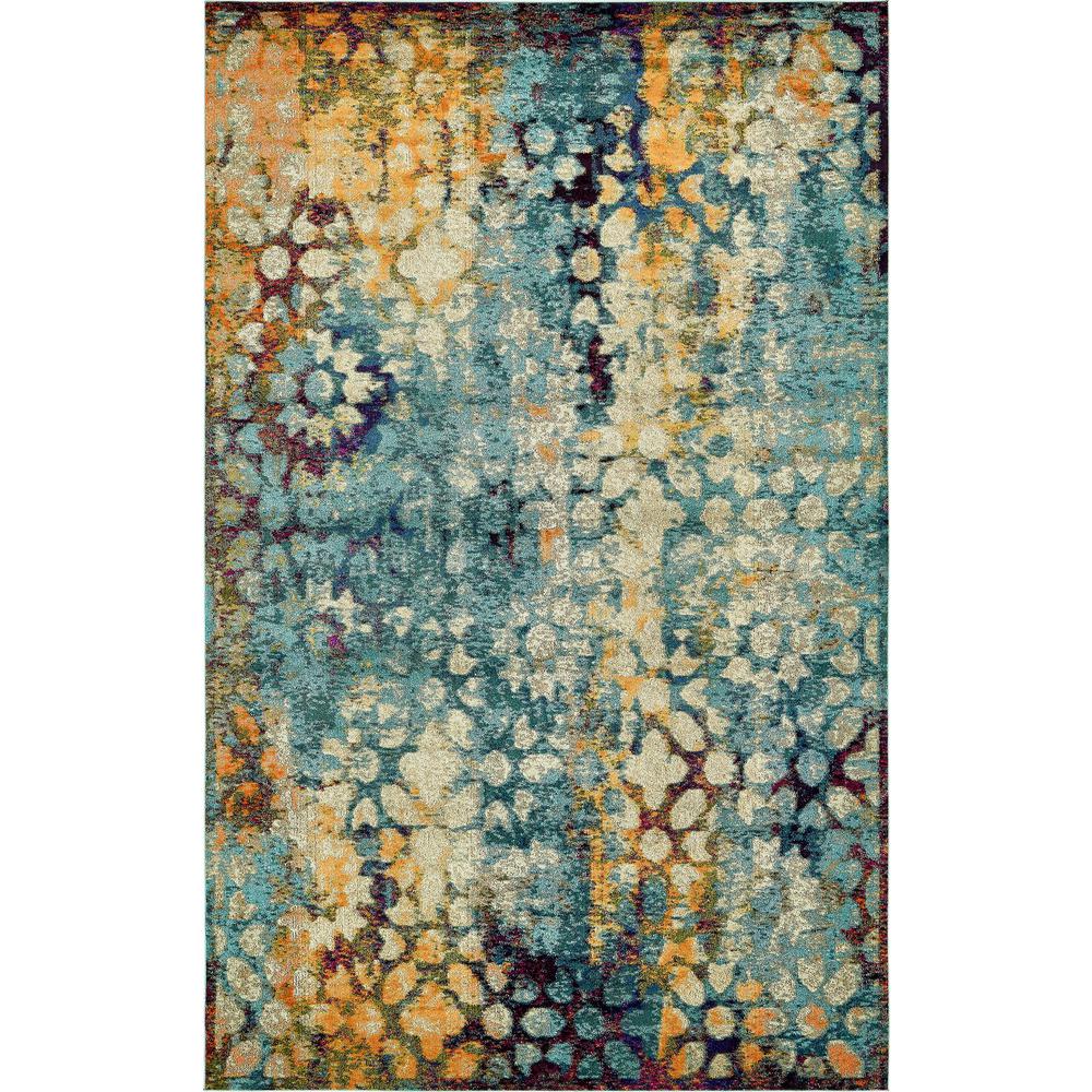 Pollock Vita Rug, Turquoise (10' 6 x 16' 5). Picture 1