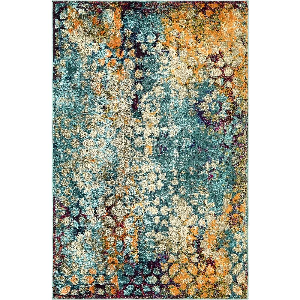 Pollock Vita Rug, Turquoise (4' 0 x 6' 0). Picture 1