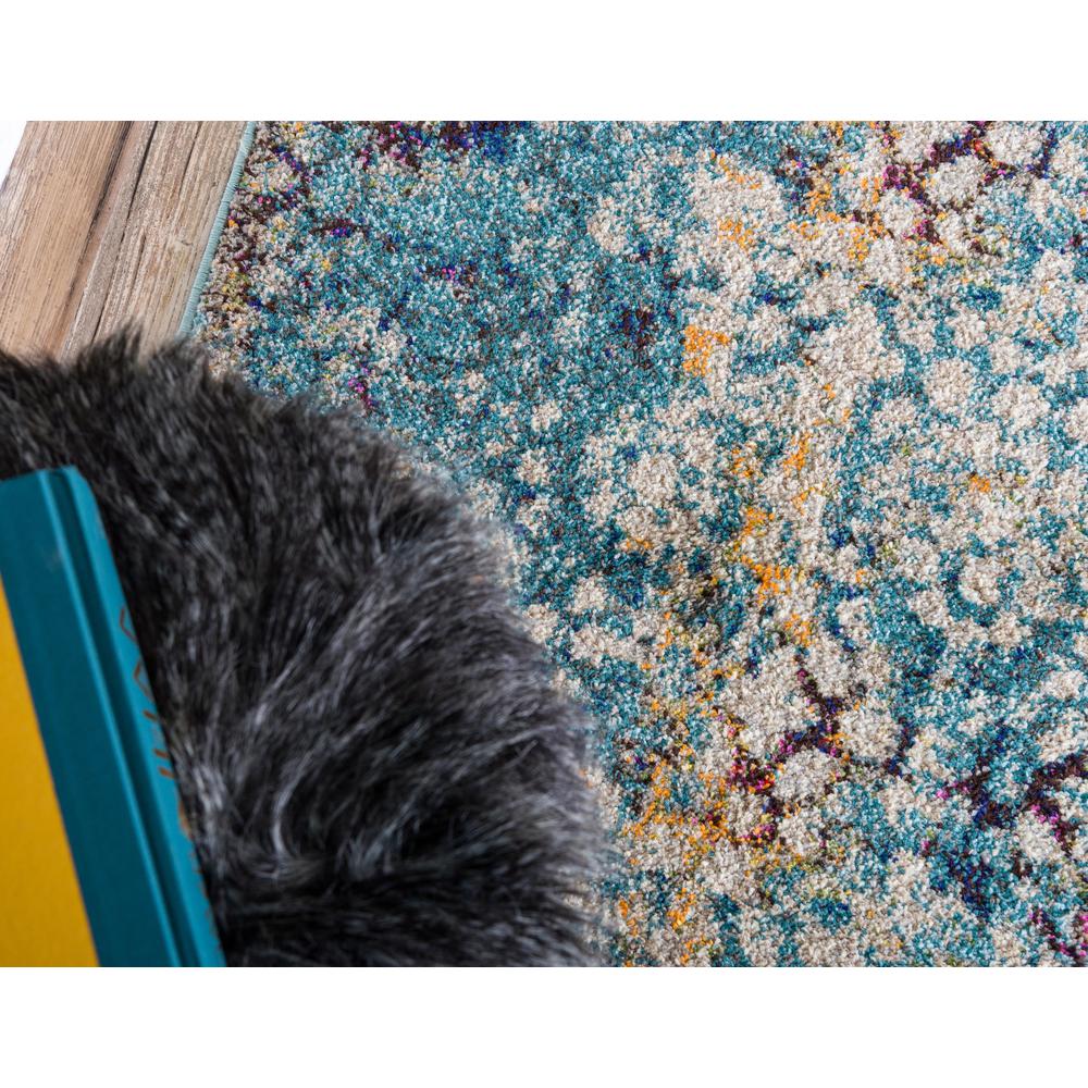 Pollock Vita Rug, Turquoise (8' 0 x 8' 0). Picture 6
