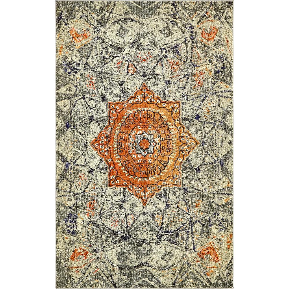 Klimt Vita Rug, Gray (5' 0 x 8' 0). Picture 1