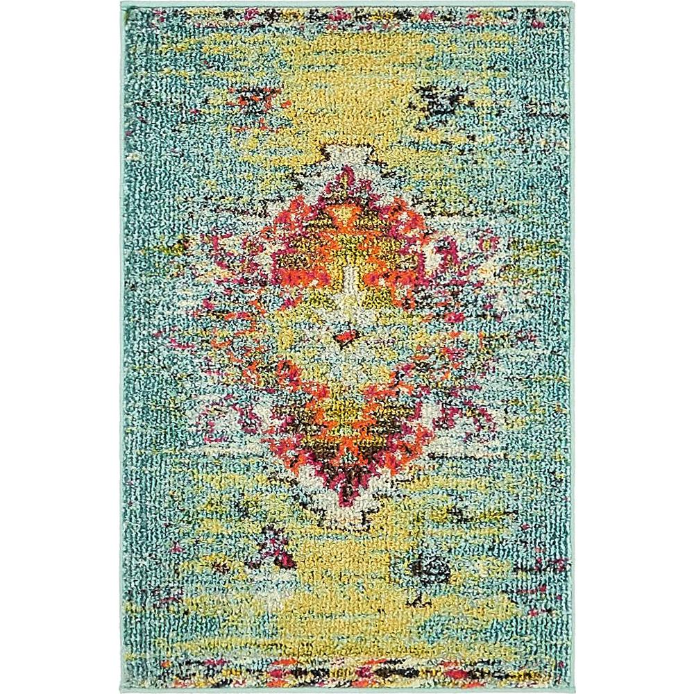 Chagall Vita Rug, Turquoise (2' 2 x 3' 0). Picture 1