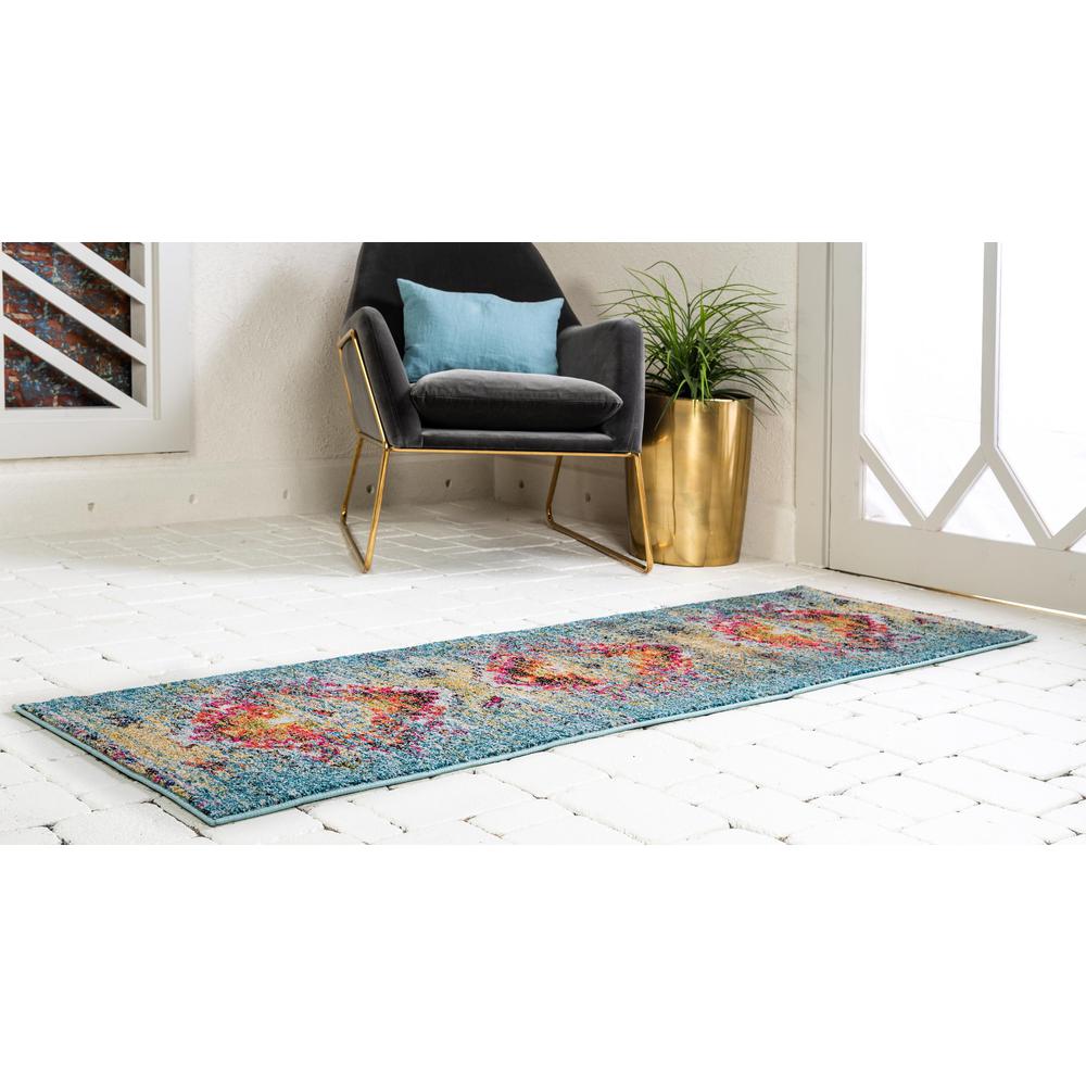 Chagall Vita Rug, Turquoise (2' 7 x 10' 0). Picture 3