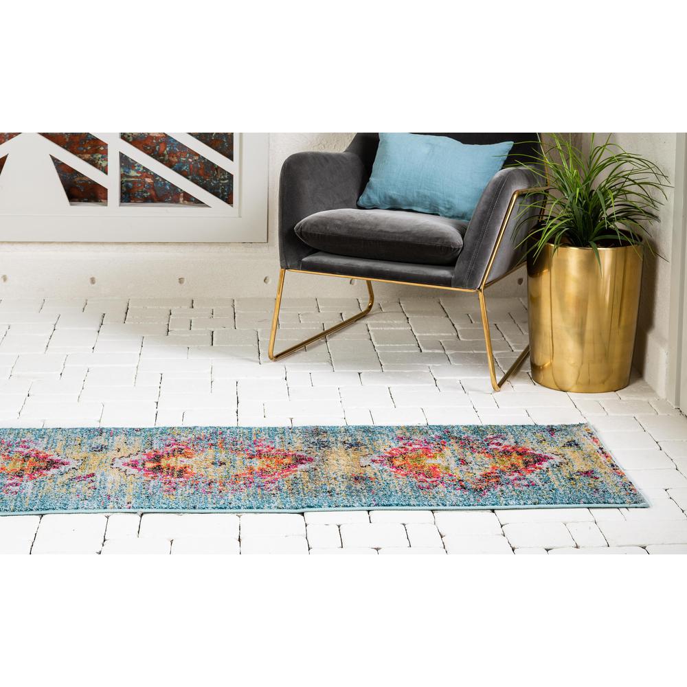 Chagall Vita Rug, Turquoise (2' 7 x 10' 0). Picture 4