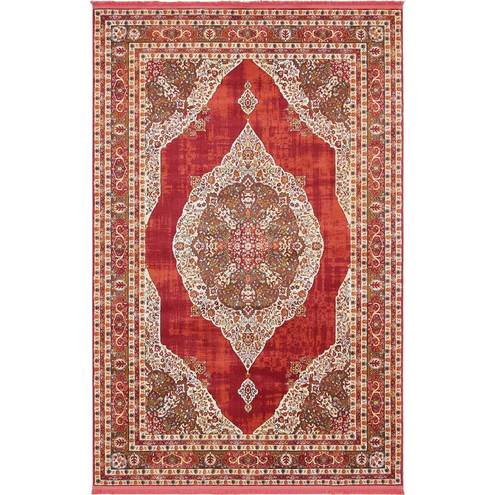 Regla Baracoa Rug, Red (5' 5 x 8' 0). Picture 1