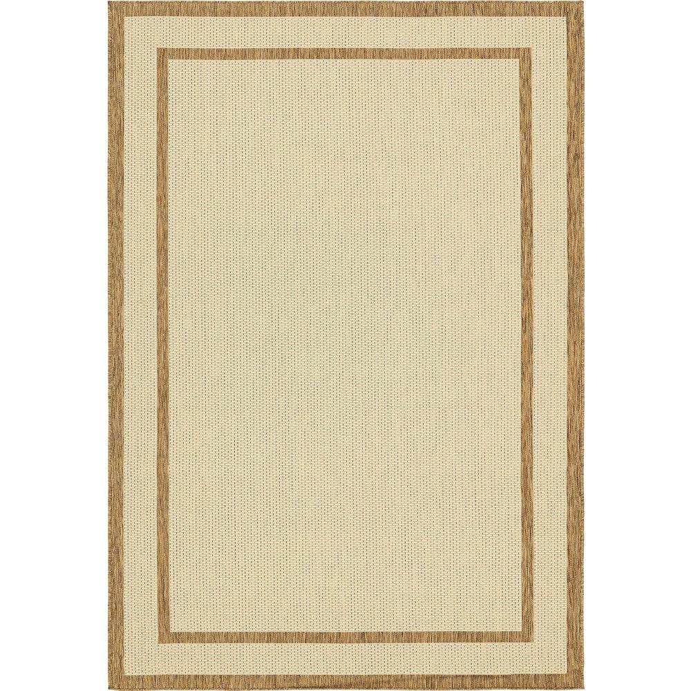 Outdoor Border Rug, Brown (6' 0 x 9' 0). Picture 1