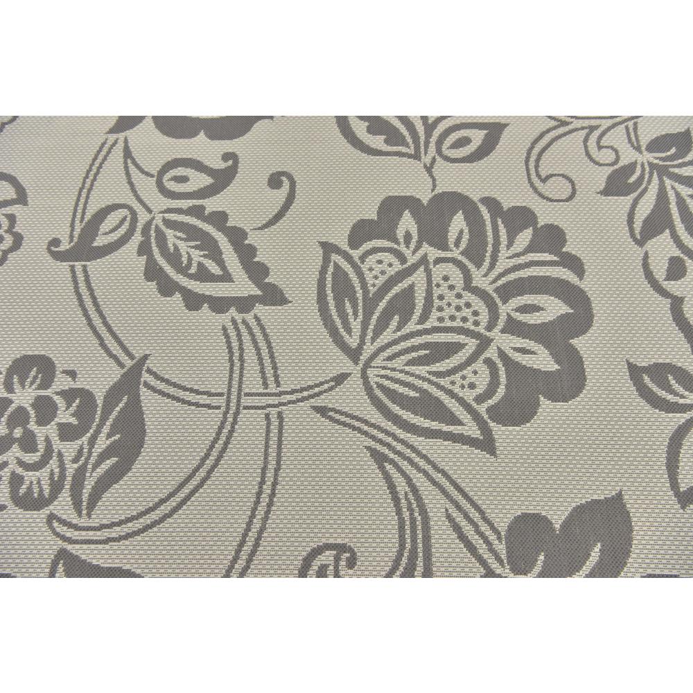 Outdoor Floral Rug, Gray (6' 0 x 9' 0). Picture 5