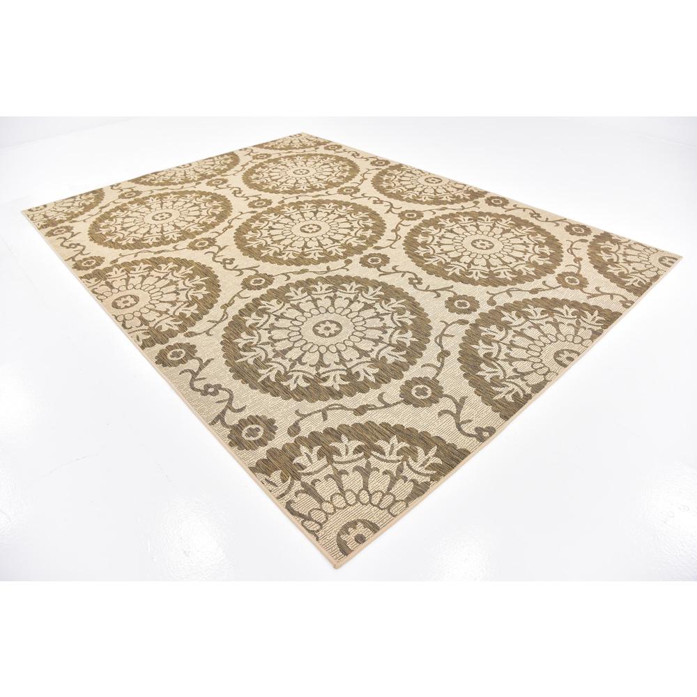 Outdoor Medallion Rug, Brown (8' 0 x 11' 4). Picture 3