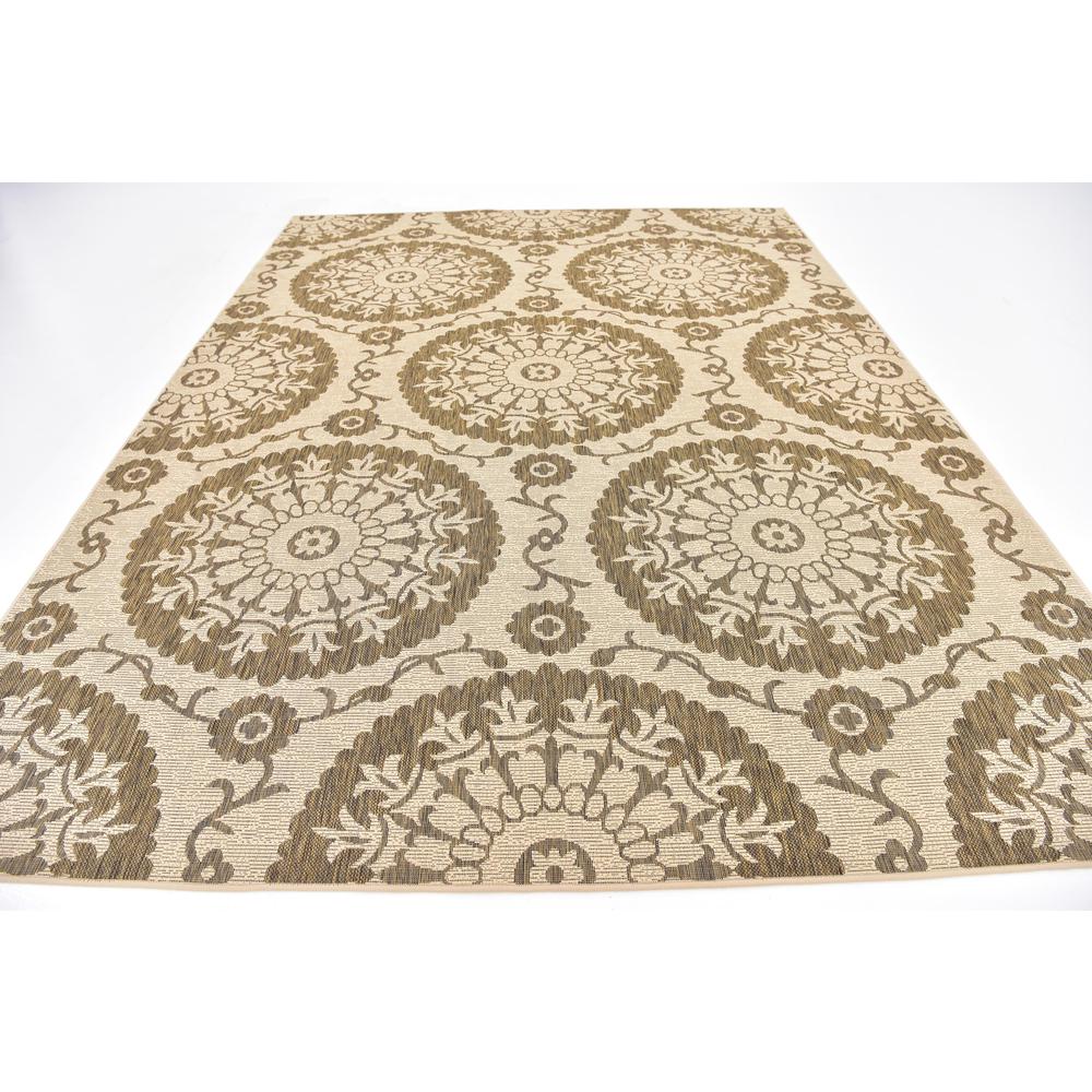 Outdoor Medallion Rug, Brown (8' 0 x 11' 4). Picture 4