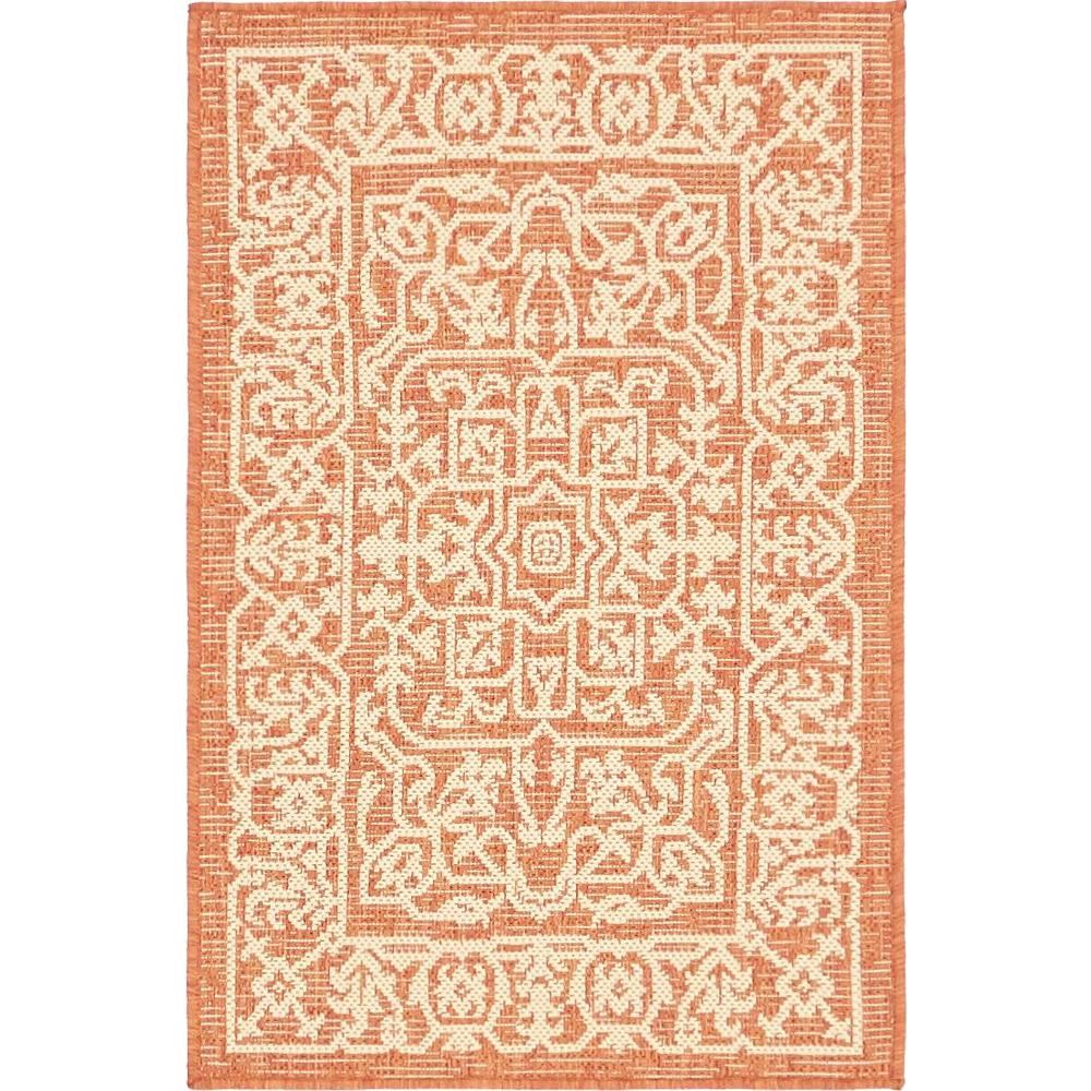 Outdoor Allover Rug, Terracotta (2' 0 x 3' 0). Picture 1