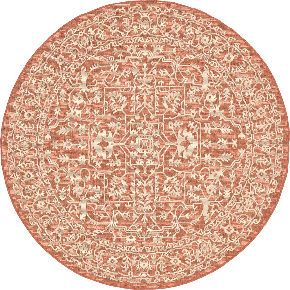 Outdoor Allover Rug, Terracotta (6' 0 x 6' 0). Picture 1