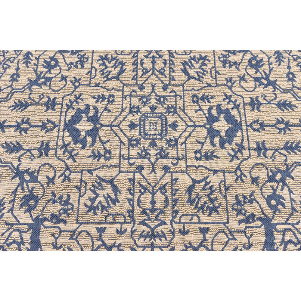 Outdoor Allover Rug, Beige/Blue (6' 0 x 6' 0). Picture 5