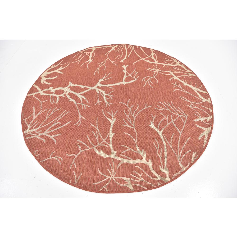 Outdoor Branch Rug, Terracotta (6' 0 x 6' 0). Picture 3