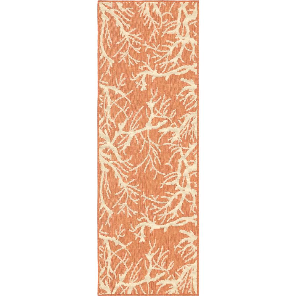 Outdoor Branch Rug, Terracotta (2' 0 x 6' 0). The main picture.