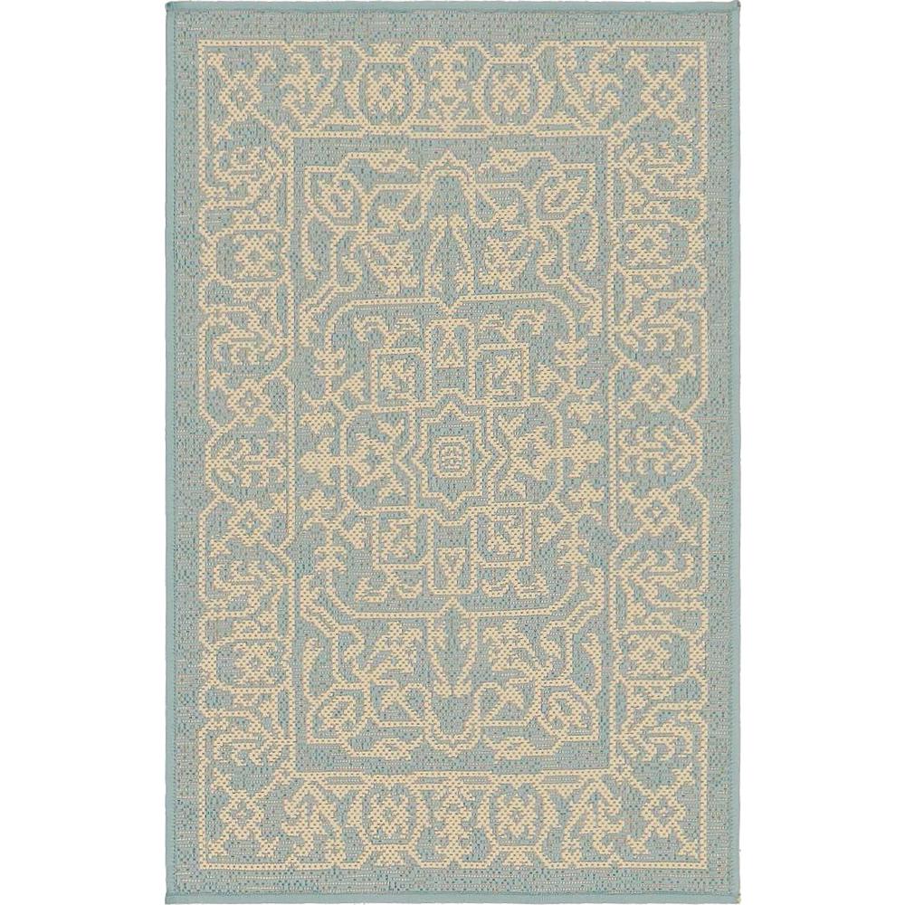 Outdoor Allover Rug, Light Blue (2' 0 x 3' 0). Picture 1