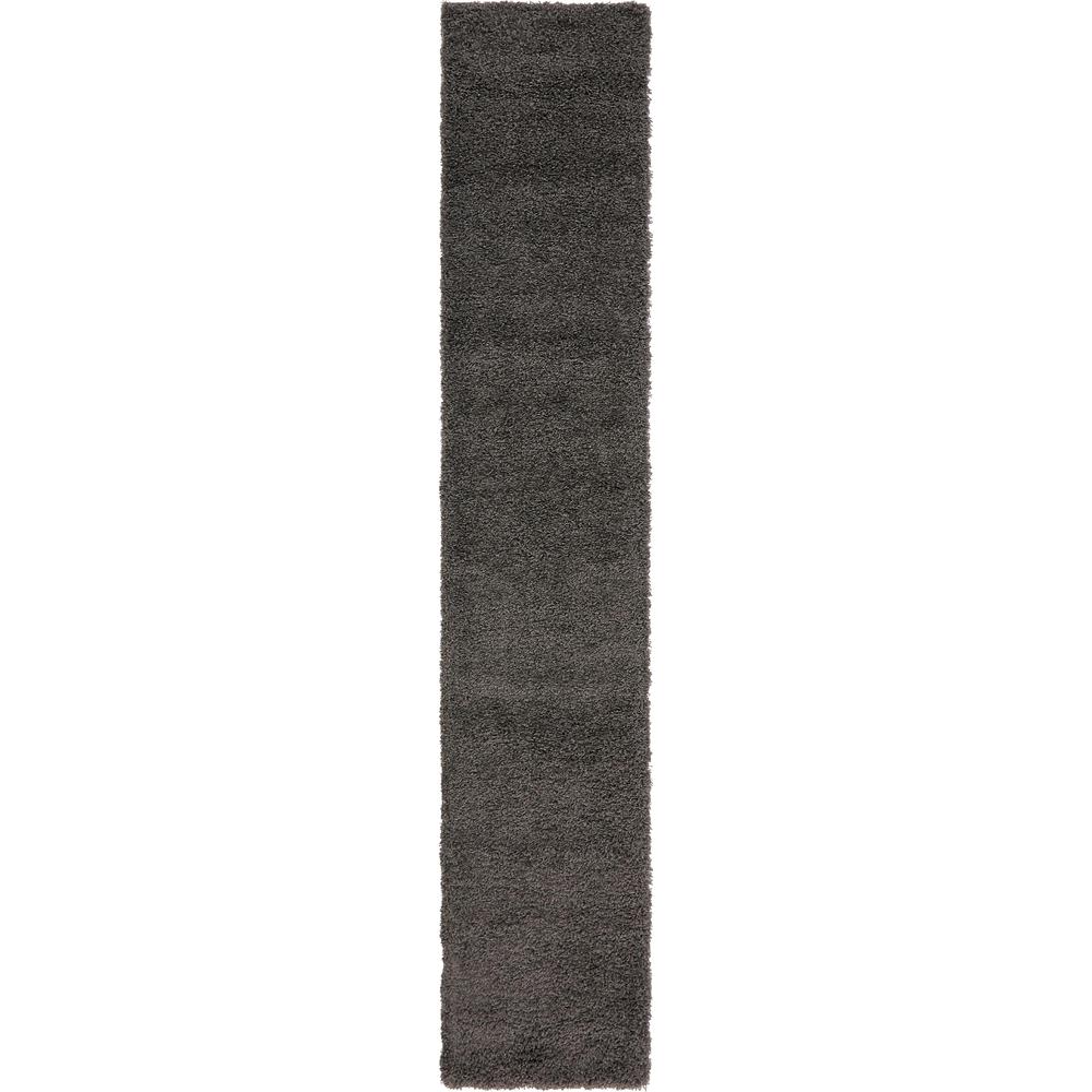 Solid Shag Rug, Graphite Gray (2' 6 x 13' 0). Picture 1