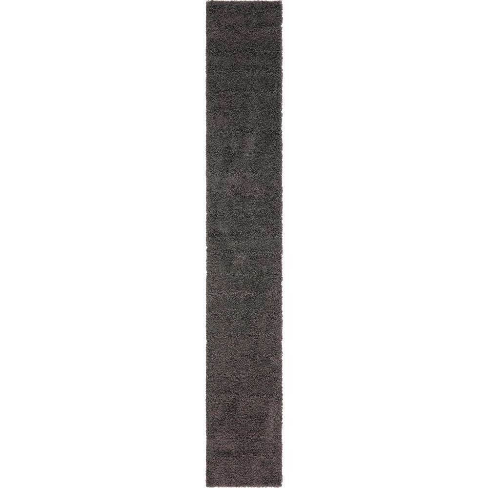 Solid Shag Rug, Graphite Gray (2' 6 x 16' 5). Picture 1