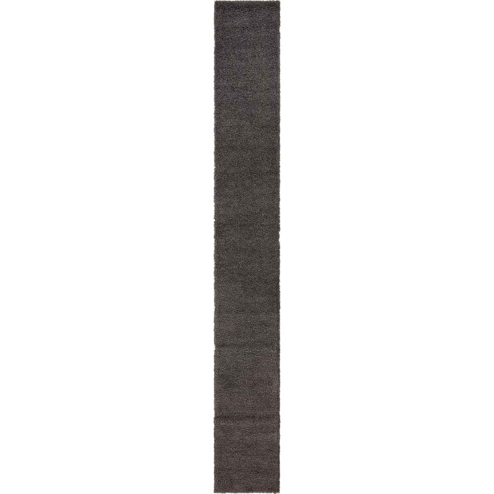 Solid Shag Rug, Graphite Gray (2' 6 x 19' 8). Picture 1