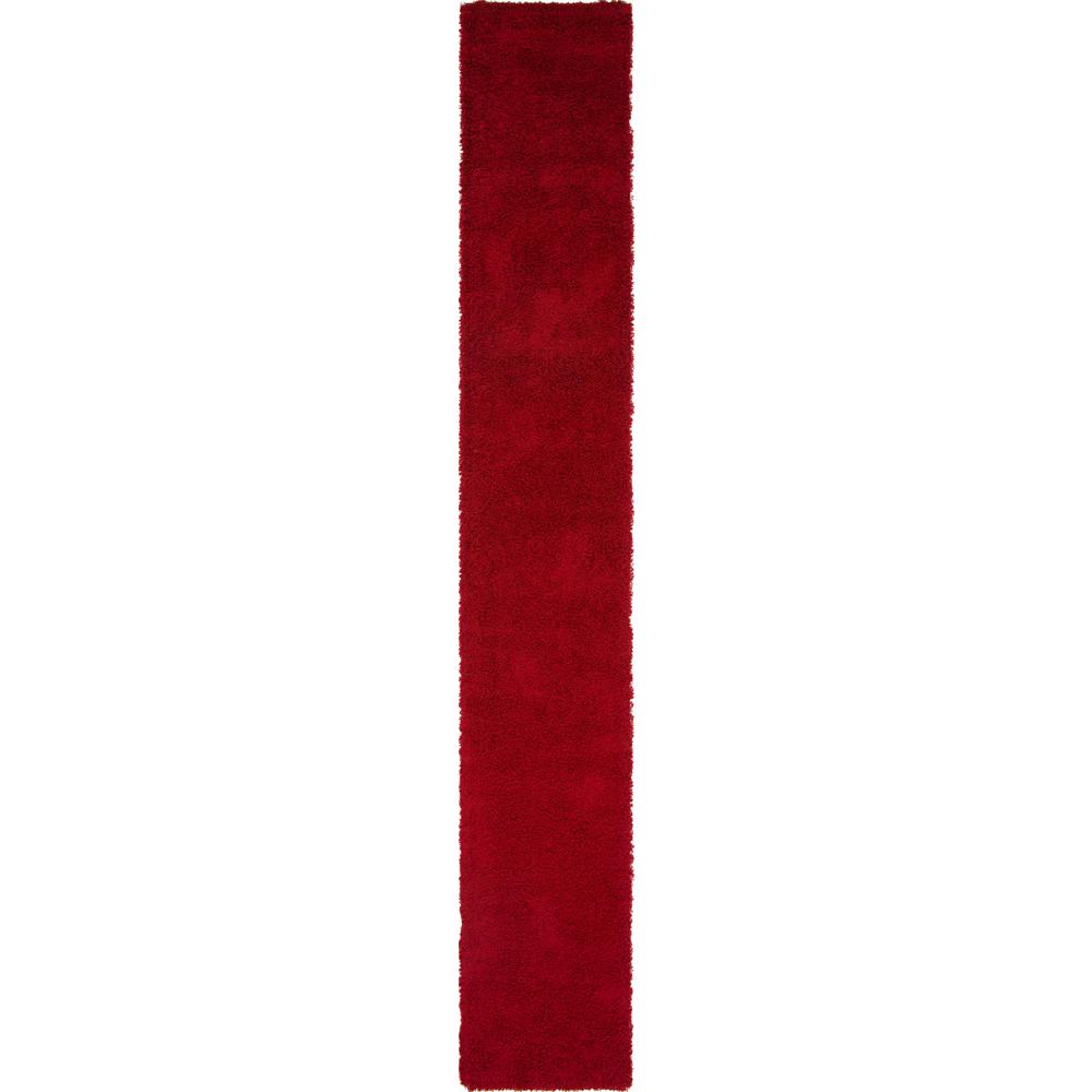 Solid Shag Rug, Cherry Red (2' 6 x 16' 5). Picture 1