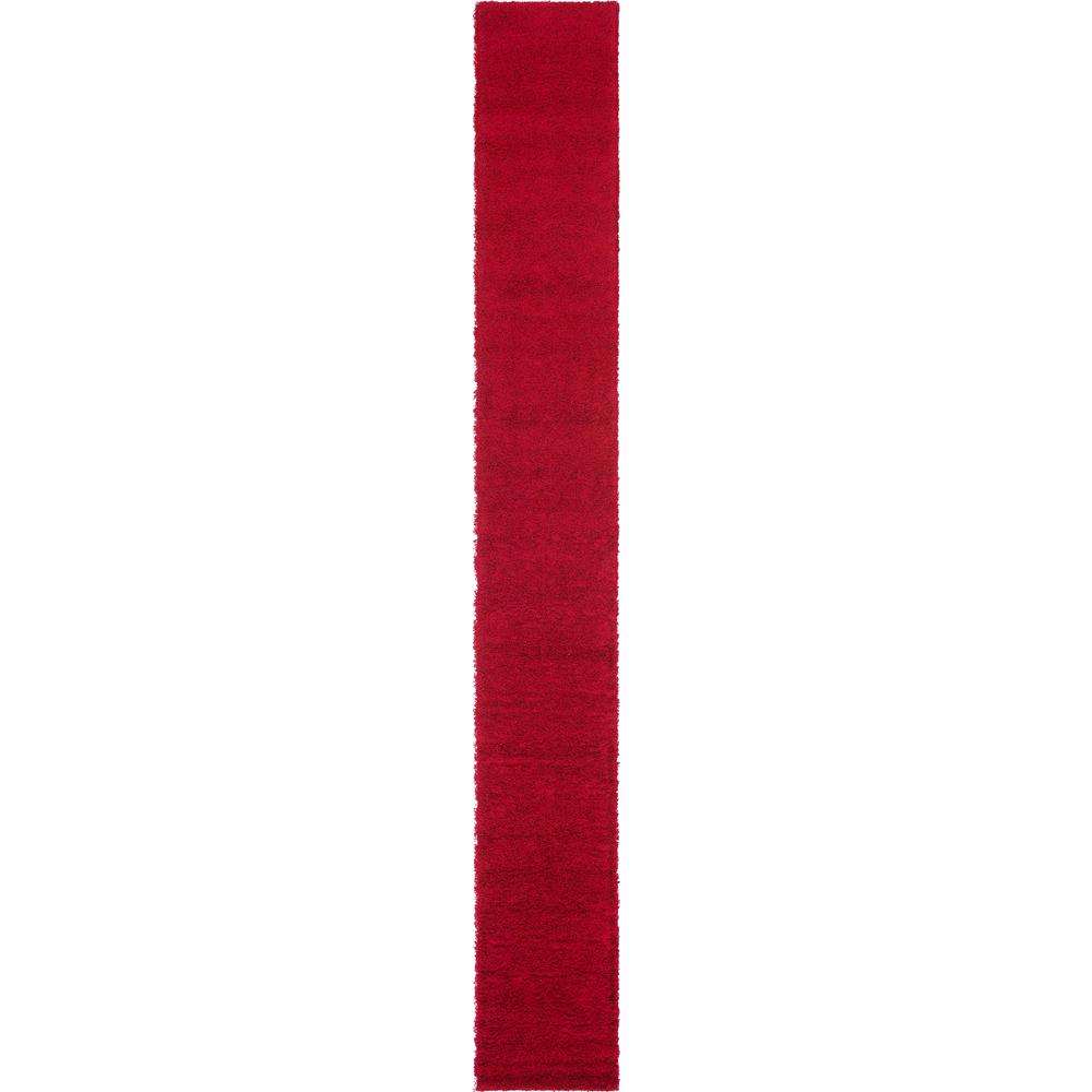 Solid Shag Rug, Cherry Red (2' 6 x 19' 8). Picture 1