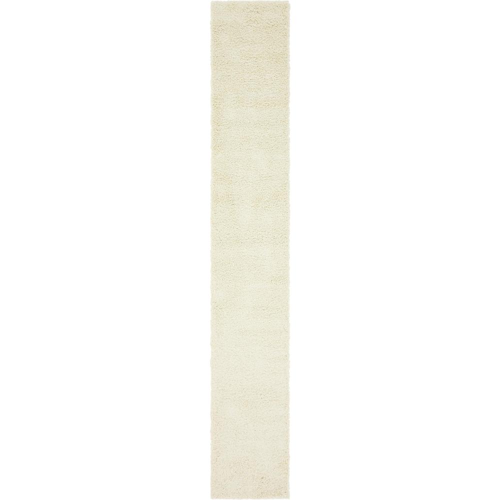 Solid Shag Rug, Ivory (2' 6 x 16' 5). Picture 1